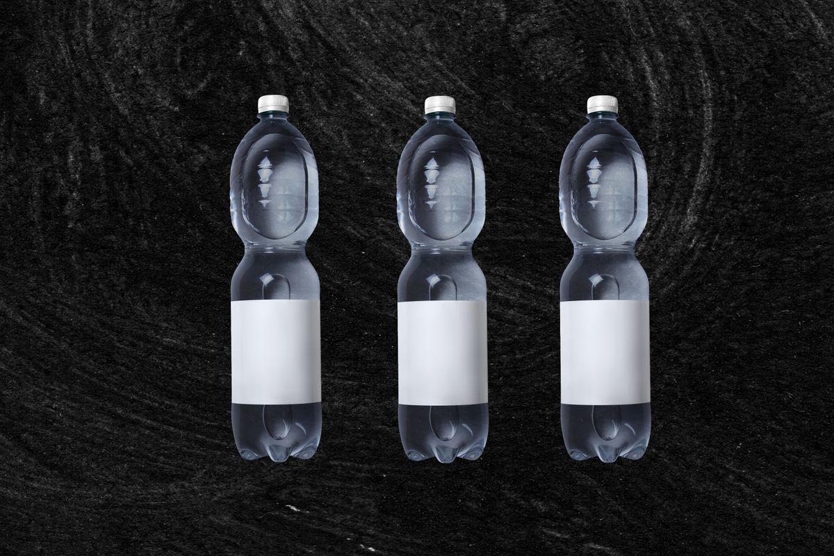 Bottles of cold water